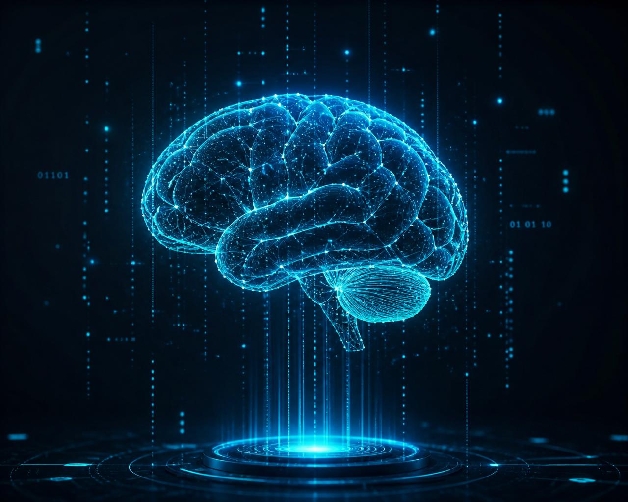 AI brain hologram